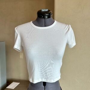 Aritzia Sunday Best white baby tee
